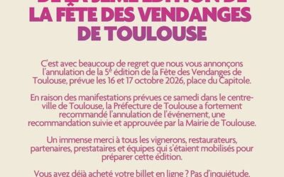 ANNULATION 5ème édition Fête des vendanges